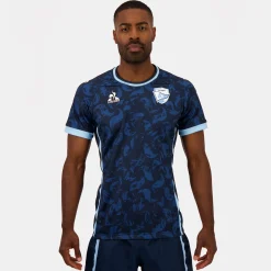 Sale Le Coq Sportif Aviron Bayonnais - tenue de matchMaillot pro Away officiel Aviron Bayonnais Bluenavy
