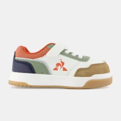 Best Sale Le Coq Sportif CHAUSSURES BÉBÉChaussures multicolores COURT BREAKER bébé Opticalwhite/orange