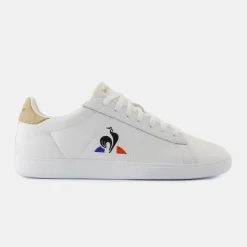 Fashion Le Coq Sportif Chaussures COURTSET_2 Homme Opticalwhite/tan