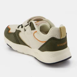 Fashion Le Coq Sportif CHAUSSURES ENFANTChaussures à scratch vert kaki RUNNER enfant Opticalwhite/green