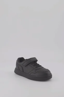 New Le Coq Sportif CHAUSSURES ENFANTChaussures à scratch noires COURT BREAKER enfant Tripleblack