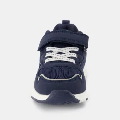 Clearance Le Coq Sportif CHAUSSURES ENFANTChaussures bleues à scratch RUNNER enfant Moonlitocean/silver