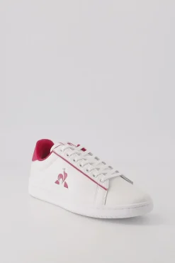 Cheap Le Coq Sportif Chaussures LCS COURT CLEAN W Femme Opticalwhite/cerise