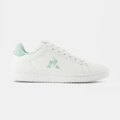 Clearance Le Coq Sportif Chaussures LCS COURT CLEAN W Femme Opticalwhite/subtlegreen