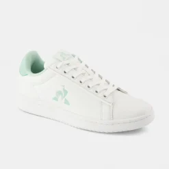Clearance Le Coq Sportif Chaussures LCS COURT CLEAN W Femme Opticalwhite/subtlegreen