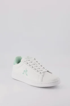 Clearance Le Coq Sportif Chaussures LCS COURT CLEAN W Femme Opticalwhite/subtlegreen