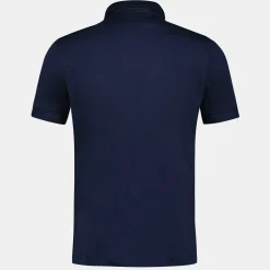 New Le Coq Sportif Coq d'orPolo col zippé Homme en interlock 240g coton Darkvelvet
