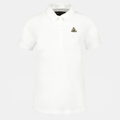 Clearance Le Coq Sportif Coq d'OrPolo Femme en interlock 240g coton Marshmallow