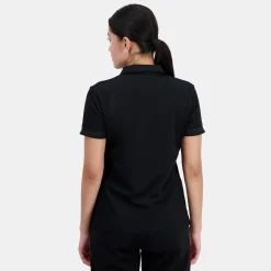 Discount Le Coq Sportif Coq d'OrPolo Femme en interlock 240g coton Black