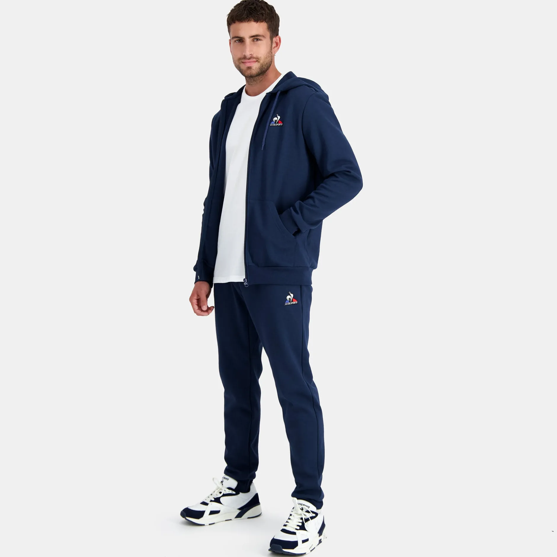 Discount Le Coq Sportif EssentielsSweat zippé à capuche Homme Dressblues