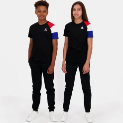 Best Sale Le Coq Sportif EssentielsT-shirt Enfant Black/n.o.w/b.electro/r.elect