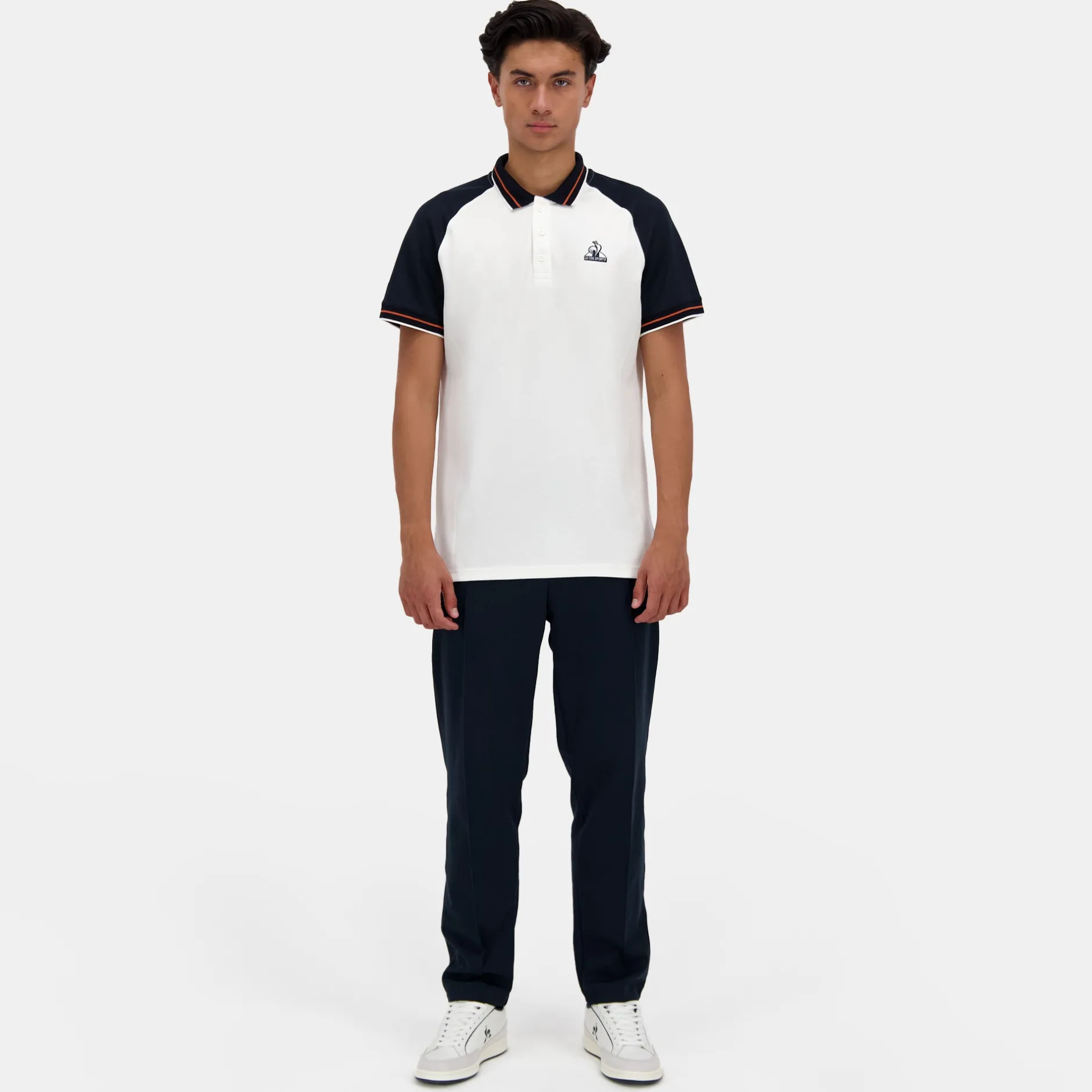 Fashion Le Coq Sportif HéritagePolo Homme Marshmallow/skycaptain