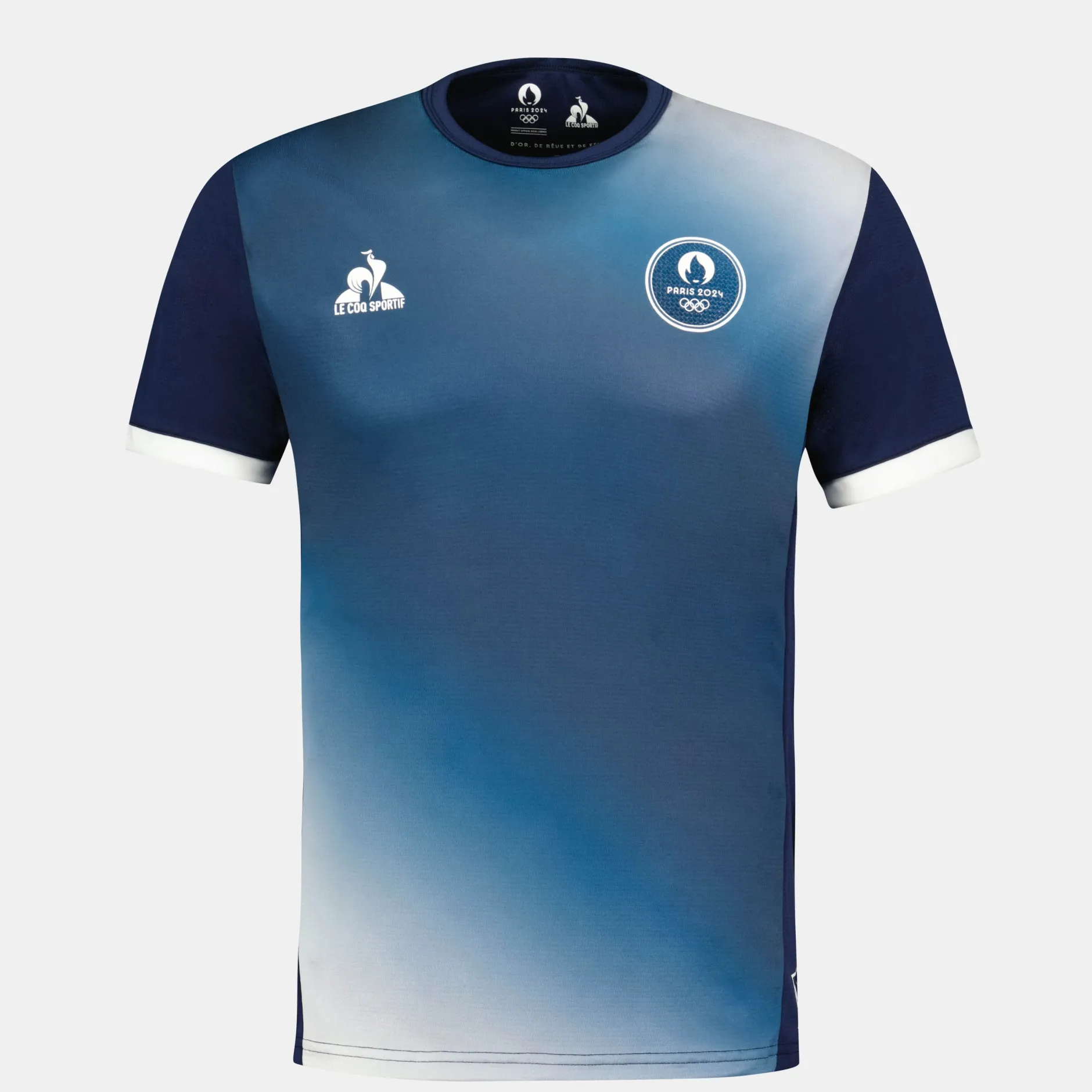 Discount Le Coq Sportif Paris 2024 | T-shirt Homme Bleunuit/marshmallow