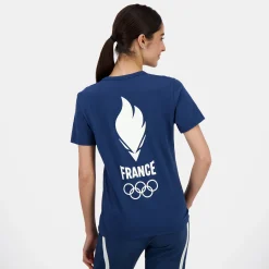 Sale Le Coq Sportif Équipe de France Olympique | Paris 2024T-shirt Équipe de France Femme Insigniablue