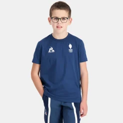 Clearance Le Coq Sportif Équipe de France Olympique | Paris 2024T-shirt Équipe de France Enfant Insigniablue