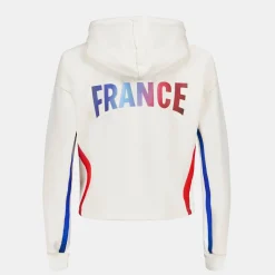 Sale Le Coq Sportif Équipe de France Olympique | Paris 2024Sweat crop à capuche officiel Équipe de France Femme