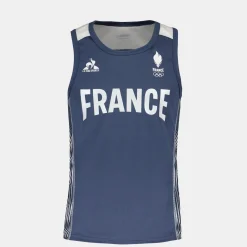 Outlet Le Coq Sportif Équipe de France Olympique | Paris 2024Débardeur training Équipe de France Homme Insigniablue