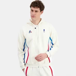 Shop Le Coq Sportif Équipe de France Olympique | Paris 2024Sweat zippé à capuche Équipe de France Homme
