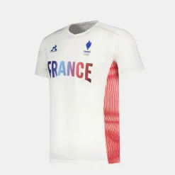 Discount Le Coq Sportif Équipe de France Olympique | Paris 2024Maillot training officiel Équipe de France Homme Marshmallow
