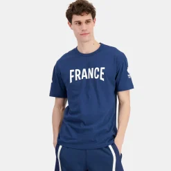 Outlet Le Coq Sportif Équipe de France Olympique | Paris 2024T-shirt Équipe de France Homme Insigniablue