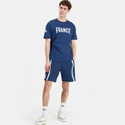 Outlet Le Coq Sportif Équipe de France Olympique | Paris 2024T-shirt Équipe de France Homme Insigniablue