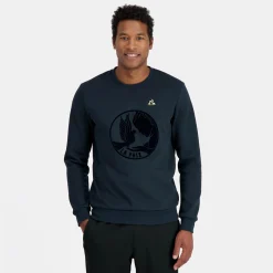 Hot Le Coq Sportif Sweat col rond motif «La Paix» Homme Skycaptain