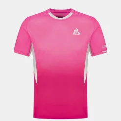 Best Le Coq Sportif Tennis PerformanceT-shirt Homme Aurorapink