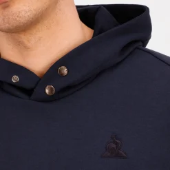 Sale Le Coq Sportif Ton sur tonSweat à capuche Homme Darkvelvet