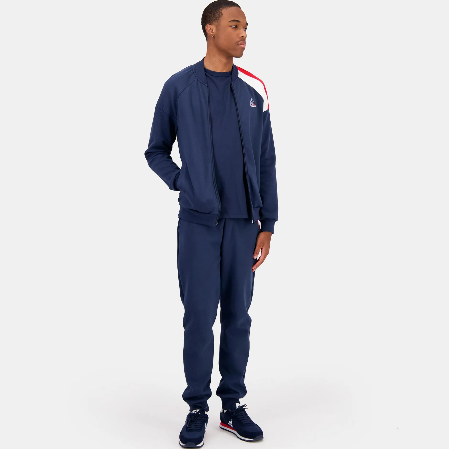 Sale Le Coq Sportif TricoloreSweat zippé Homme