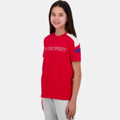 Fashion Le Coq Sportif TricoloreT-shirt Enfant Purrouge