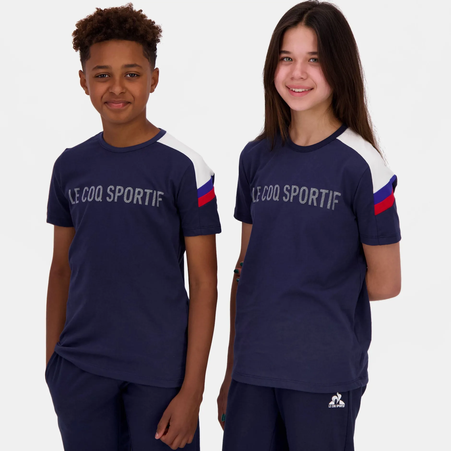 Sale Le Coq Sportif TricoloreT-shirt Enfant Bluelight