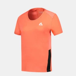 Fashion Le Coq Sportif T-shirt Femme Orangeperf/black
